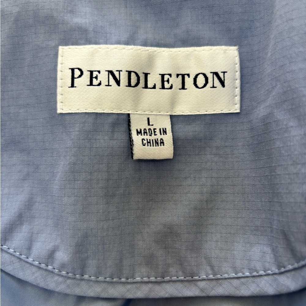 Pendleton Women's Utility Jacket In Light Blue Si… - image 7